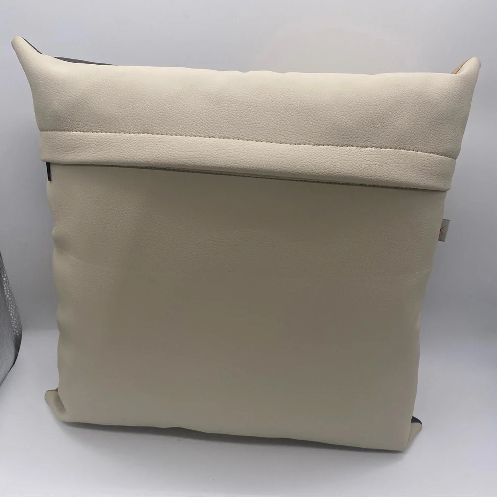 NEW Luxury Leather  Decor Pillow Cover Size 18x18”. (Insert not Include)